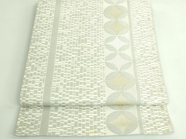 平和屋着物●極上　本場筑前博多織　八寸名古屋帯　間道　逸品　DZAB3347kh6