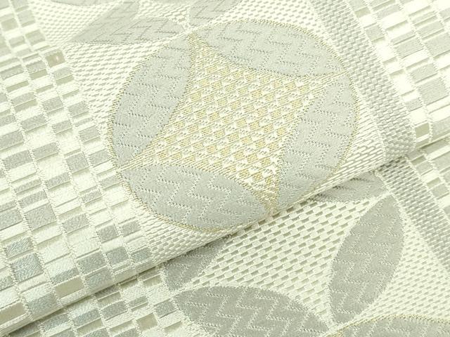 平和屋着物●極上　本場筑前博多織　八寸名古屋帯　間道　逸品　DZAB3347kh6