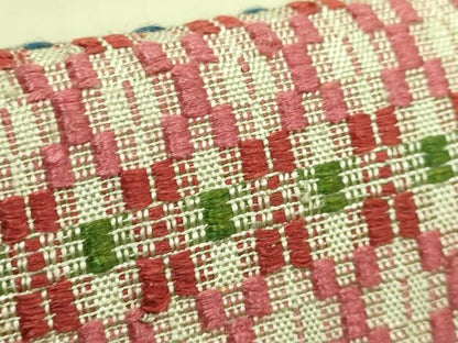 平和屋着物●極上　九寸開き名古屋帯　花織　紬地　逸品　DZAB3357kh6