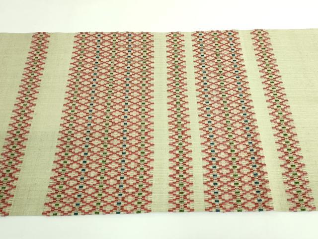 平和屋着物●極上　九寸開き名古屋帯　花織　紬地　逸品　DZAB3357kh6