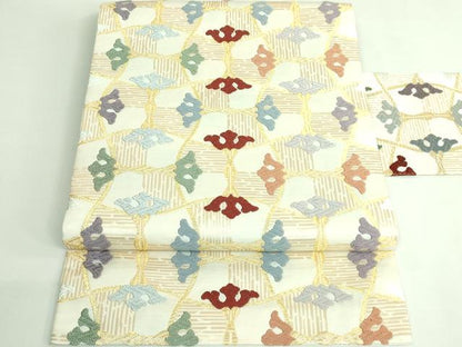 平和屋着物●極上　山口織物金織　九寸名古屋帯　唐織　吉祥文　金糸　逸品　DZAB3359kh6