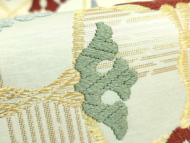 平和屋着物●極上　山口織物金織　九寸名古屋帯　唐織　吉祥文　金糸　逸品　DZAB3359kh6