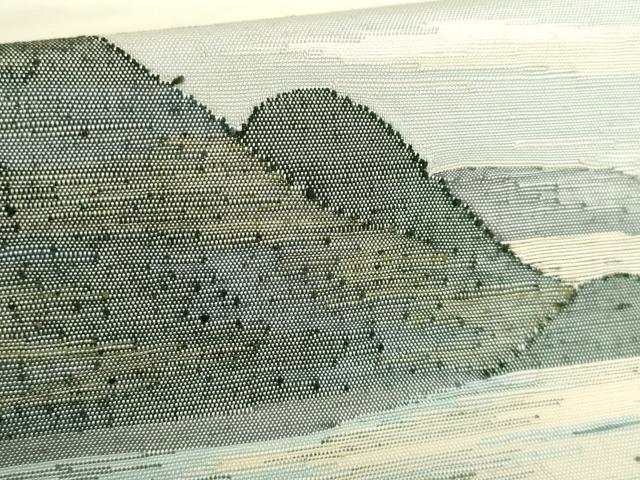 平和屋着物●極上　絲藝苑　上島洋山　両面　太鼓柄袋帯　風景文　逸品　DZAB3366kh6
