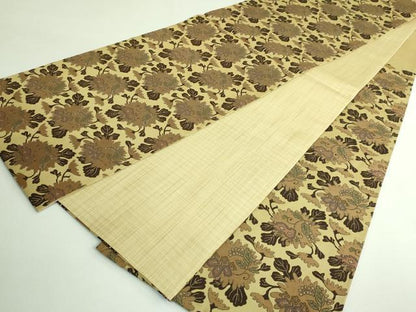 平和屋着物●極上　しょうざん謹製　六通柄袋帯　紗重織　菊花文　逸品　DZAB3368kh6