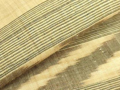 平和屋本店＊極上　夏物　芭蕉布　手積み芭蕉糸100％　九寸名古屋帯　証紙付き　逸品　DZAB3378kh6