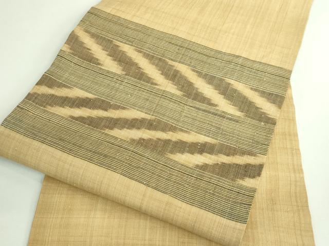 平和屋本店＊極上　夏物　芭蕉布　手積み芭蕉糸100％　九寸名古屋帯　証紙付き　逸品　DZAB3378kh6