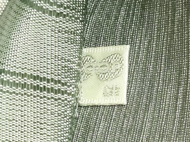 平和屋本店●極上 芭蕉布 全通柄袋帯 変わり市松 染織作家:みなみ修郎 手織人:大澤都子 証紙付き 逸品 DZAB3387kh6