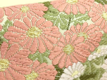 平和屋本店●極上 山口美術織物 皇室 伊勢神宮御用 西陣織 太鼓柄袋帯 唐織 薫苑菊陽文 金糸 上代58万 冊子・共箱 逸品 未使用 DZAB3392kh6