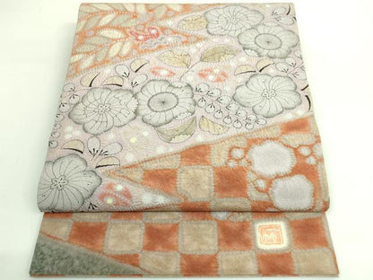 平和屋本店●最高級　初代　久保田一竹　幻の辻が花　太鼓柄袋帯　共箱付き　逸品　未使用　DZAB3398kh6