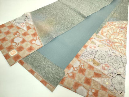 平和屋本店●最高級　初代　久保田一竹　幻の辻が花　太鼓柄袋帯　共箱付き　逸品　未使用　DZAB3398kh6