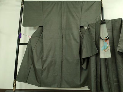 平和屋着物●極上　男性　本場大島紬　アンサンブル　長羽織　100亀甲　総詰め　逸品　DZAB3403kh6