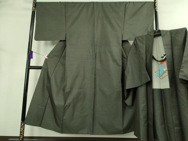 平和屋着物●極上　男性　本場大島紬　アンサンブル　長羽織　100亀甲　総詰め　逸品　DZAB3403kh6