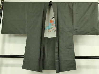 平和屋着物●極上　男性　本場大島紬　アンサンブル　長羽織　100亀甲　総詰め　逸品　DZAB3403kh6