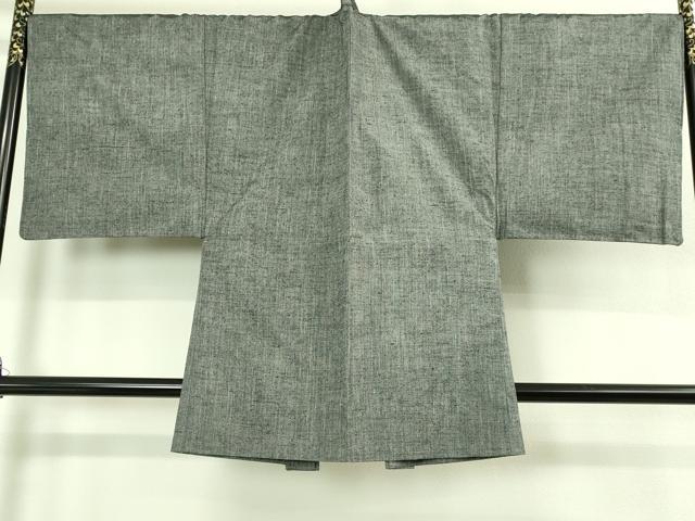 平和屋着物●極上　男性　紬　アンサンブル　キングサイズ　消墨色　逸品　未使用　DZAB3404kh6