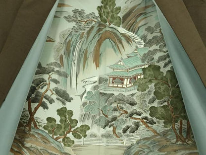 平和屋着物●極上　男性　紬　アンサンブル　色無地　赤墨色　逸品　DZAB3409kh6