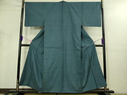 平和屋着物●極上　男性　紬　アンサンブル　長羽織　亀甲柄　羽裏・龍　逸品　未使用　DZAB3410kh6