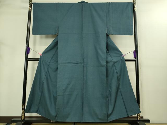 平和屋着物●極上　男性　紬　アンサンブル　長羽織　亀甲柄　羽裏・龍　逸品　未使用　DZAB3410kh6