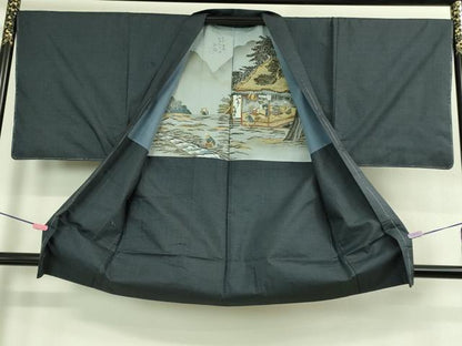 平和屋着物●極上　男性　本場大島紬　アンサンブル　100亀甲　総詰め　逸品　DZAB3413kh6