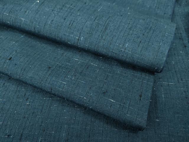平和屋着物●極上 男性 紬 アンサンブル 長羽織 濃い紺鼠色 逸品 DZAB3415kh6