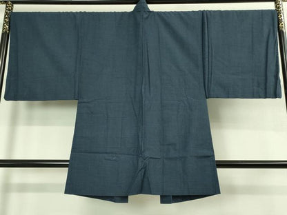 平和屋着物●極上 男性 紬 アンサンブル キングサイズ 長羽織 逸品 DZAB3416kh6