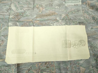 平和屋着物●極上　男性　玉龍紬　アンサンブル　長羽織・長襦袢(無双仕立て)セット　濃い媚茶色　証紙・反端付き　逸品　DZAB3418kh6