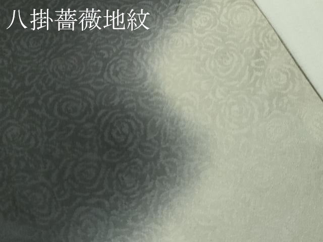 平和屋本店●極上　染色作家　草野一騎　色留袖　手描き　麒麟　暈し染め　蝉色地　金彩　ロング丈　逸品　DZAB3431kh6