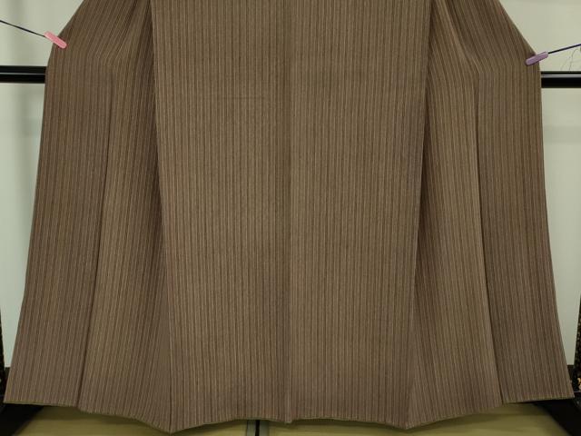 平和屋本店●極上　小紋師　藍田正雄　江戸小紋　間道　焦茶色　さが美扱い　逸品　DZAB3433kh6