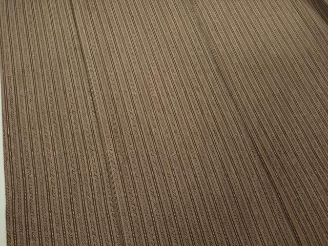 平和屋本店●極上　小紋師　藍田正雄　江戸小紋　間道　焦茶色　さが美扱い　逸品　DZAB3433kh6