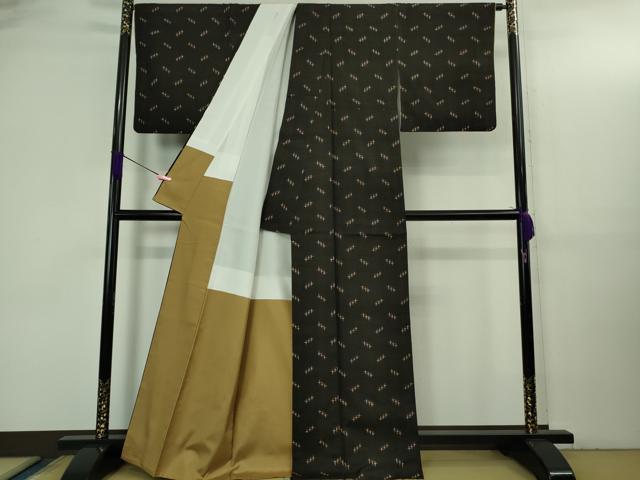 平和屋本店●極上 国指定重要無形文化財 本場久米島紬 手織 ブリブザー 逸品 DZAB3436kh6