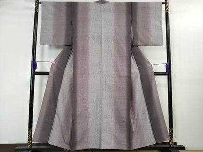 平和屋本店●極上 染織の名門 しょうざん 生紬 間道 証紙付き 逸品 DZAB3445kh6