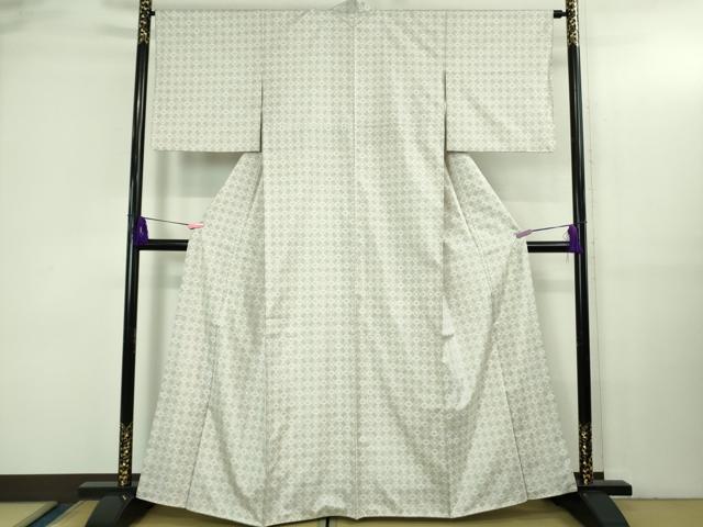 平和屋本店●極上 本場大島紬 白大島 7マルキ 花菱文 逸品 DZAB3447kh6