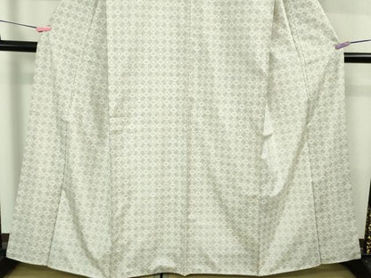 平和屋本店●極上 本場大島紬 白大島 7マルキ 花菱文 逸品 DZAB3447kh6