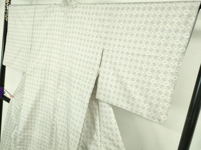 平和屋本店●極上 本場大島紬 白大島 7マルキ 花菱文 逸品 DZAB3447kh6
