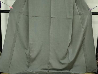 平和屋着物▽極上　本塩沢　単衣　色無地　丼鼠色　逸品　未使用　DZAB3450kh6