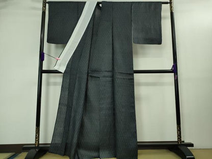平和屋本店＊極上　夏物　重要無形文化財　本場宮古上布　網目文　苧麻　逸品　DZAB3456kh6
