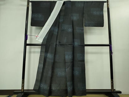平和屋本店＊極上　夏物　重要無形文化財　本場宮古上布　菱文　苧麻　逸品　DZAB3457kh6