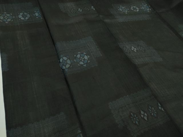 平和屋本店＊極上　夏物　重要無形文化財　本場宮古上布　菱文　苧麻　逸品　DZAB3457kh6
