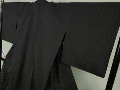 平和屋本店＊希少 沖縄県最高級織物 夏物 首里花倉織 首里織 花織 絽織 紗織 南風原花絽織 黒地 大城永光織物 証紙 逸品 未使用DZAB3460kh6