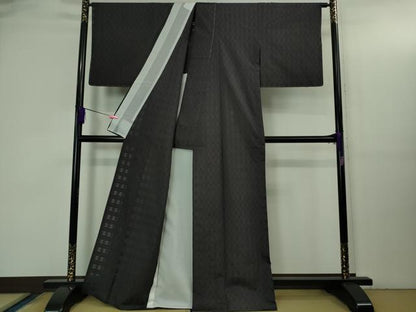 平和屋本店＊希少 沖縄県最高級織物 夏物 首里花倉織 首里織 花織 絽織 紗織 南風原花絽織 黒地 大城永光織物 証紙 逸品 未使用DZAB3460kh6