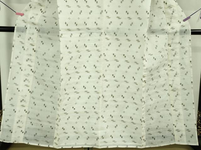 平和屋本店＊極上 夏物 沖縄県無形文化財指定 本場八重山上布 麻 反端付き 逸品 未使用 DZAB3464kh6