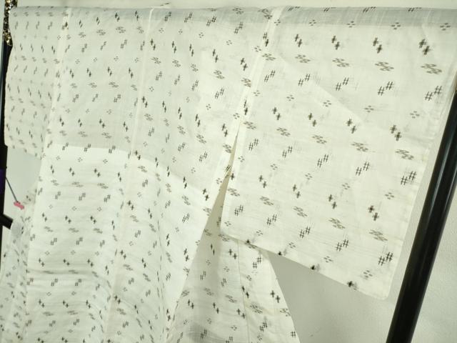 平和屋本店＊極上 夏物 沖縄県無形文化財指定 本場八重山上布 麻 反端付き 逸品 未使用 DZAB3464kh6
