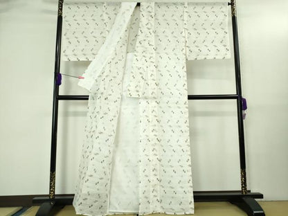 平和屋本店＊極上 夏物 沖縄県無形文化財指定 本場八重山上布 麻 反端付き 逸品 未使用 DZAB3464kh6