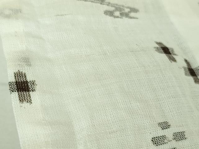 平和屋本店＊極上 夏物 沖縄県無形文化財指定 本場八重山上布 麻 反端付き 逸品 未使用 DZAB3464kh6