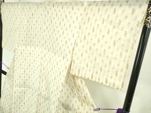平和屋本店＊極上 夏物 沖縄県無形文化財指定 本場八重山上布 麻 反端付き 逸品 未使用 DZAB3466kh6