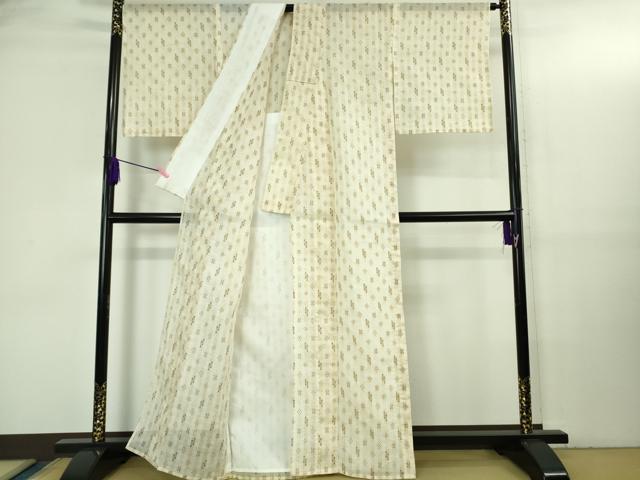 平和屋本店＊極上 夏物 沖縄県無形文化財指定 本場八重山上布 麻 反端付き 逸品 未使用 DZAB3466kh6