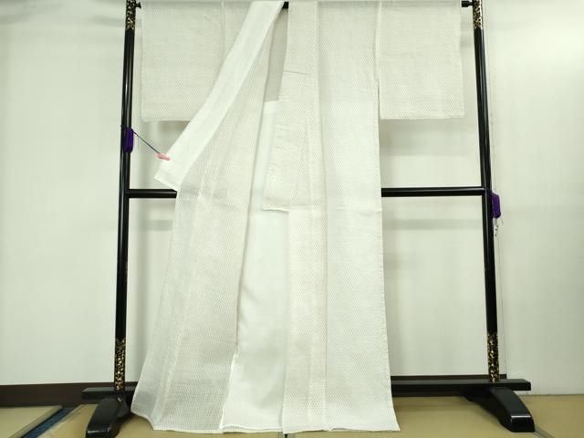 平和屋本店＊極上　夏物　沖縄県無形文化財指定　本場八重山上布　麻　反端付き　逸品　未使用　DZAB3467kh6