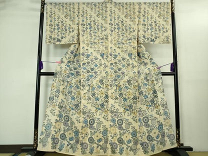 平和屋本店＊極上　夏物　本場琉球紅型　紗紬　訪問着　花鳥文　逸品　DZAB3470kh6
