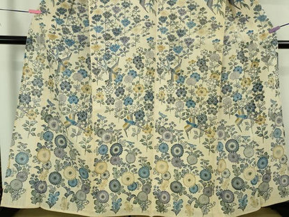 平和屋本店＊極上　夏物　本場琉球紅型　紗紬　訪問着　花鳥文　逸品　DZAB3470kh6