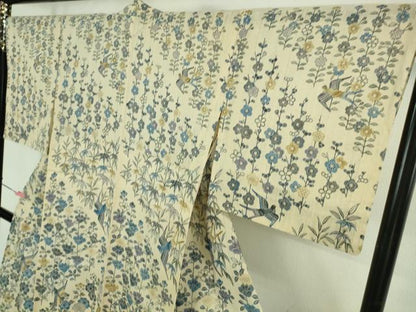 平和屋本店＊極上　夏物　本場琉球紅型　紗紬　訪問着　花鳥文　逸品　DZAB3470kh6