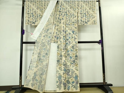 平和屋本店＊極上　夏物　本場琉球紅型　紗紬　訪問着　花鳥文　逸品　DZAB3470kh6